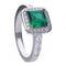 Art Deco Style Emerald Cubic Zirconia Pave Ring R3749DiamonfireR3749 16