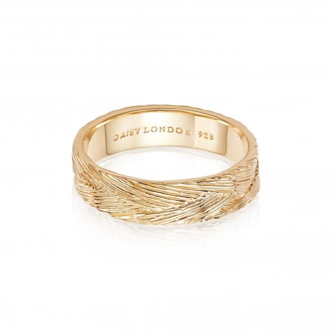 Artisan Woven Stacking 18ct Gold Plated Ring NR02_GPDaisyNR02_GP_L