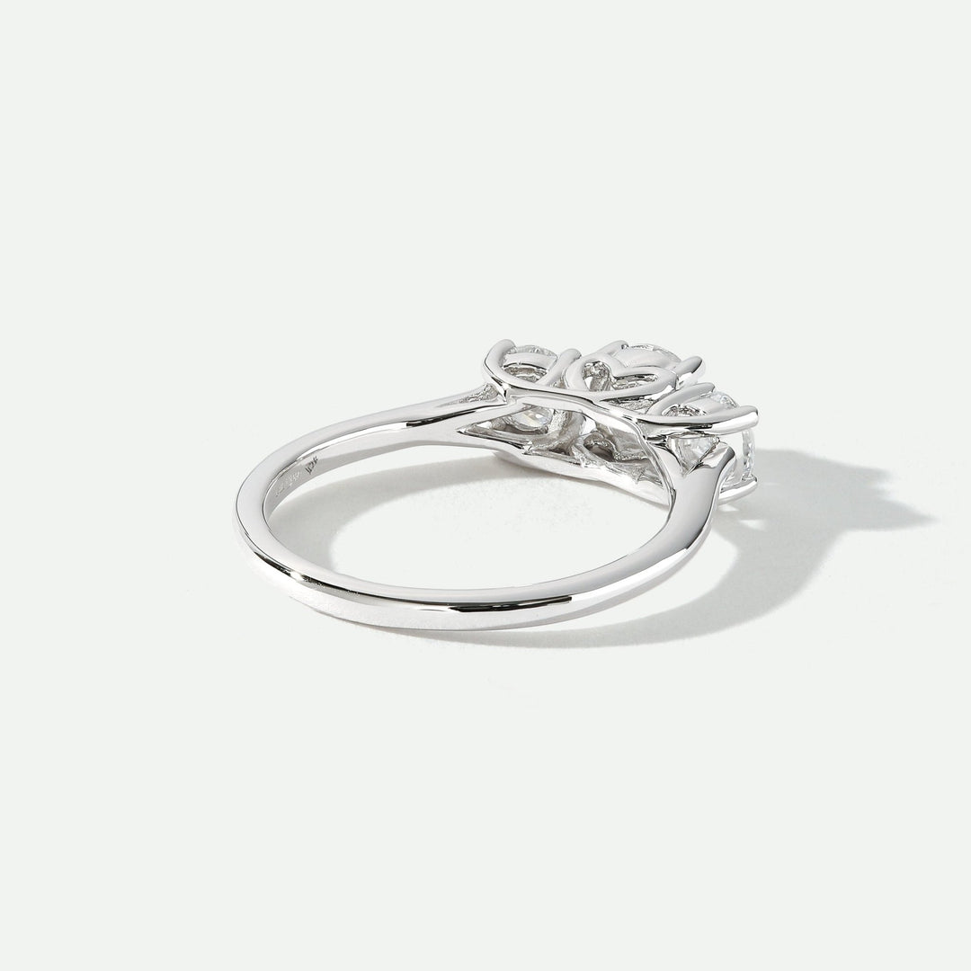 Audrey | 9ct White Gold 1ct tw Lab Grown Diamond Three Stone RingCreated BrillianceBA0063516 - O