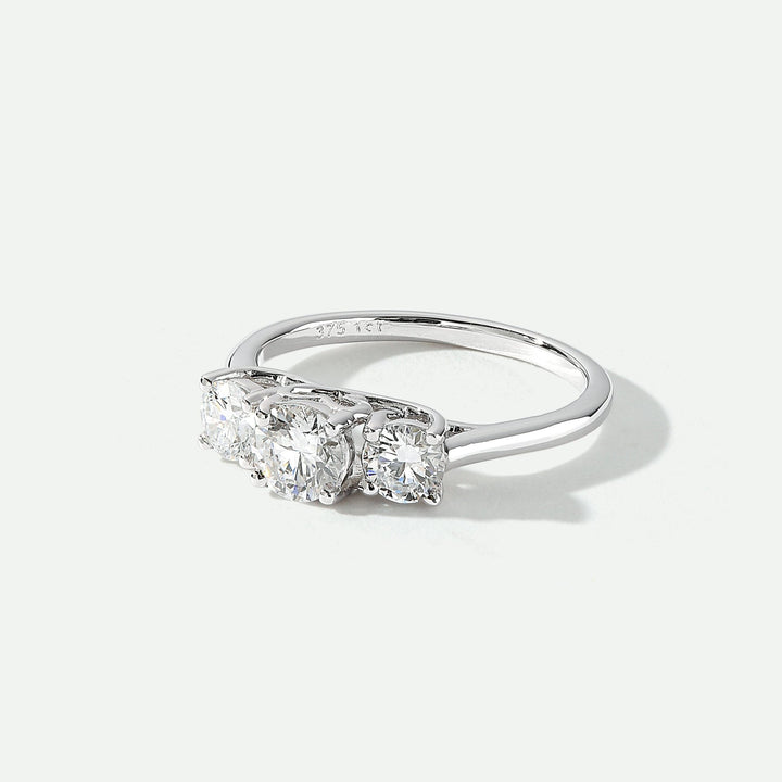 Audrey | 9ct White Gold 1ct tw Lab Grown Diamond Three Stone RingCreated BrillianceBA0063516 - O