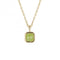 August Birthstone Olive Quartz Gold Plated Silver Necklace N4513D for DiamondN4513