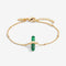 Aura Malachite Bar Gold 18cm + 3cm Extender Bracelet 6296Joma Jewellery6296