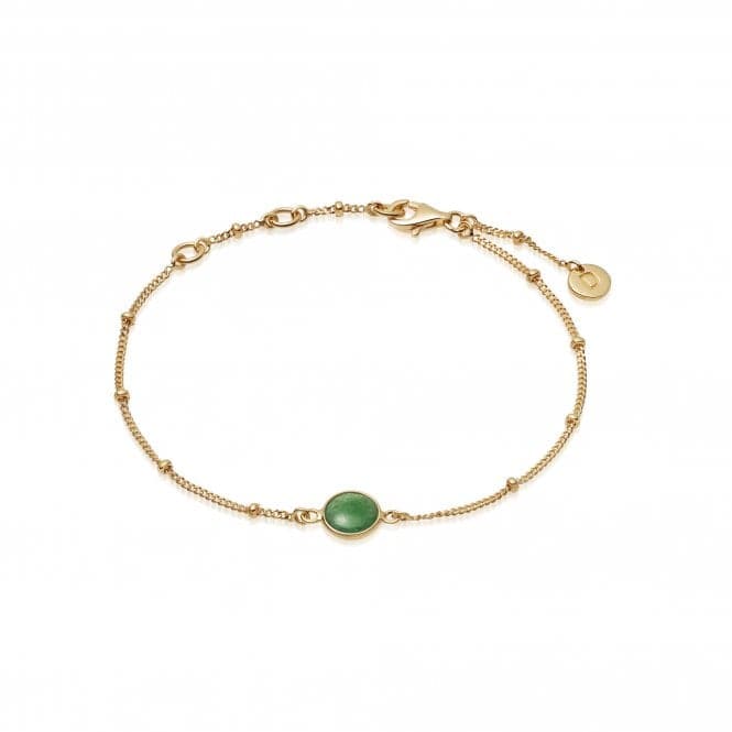 Aventurine Healing Stone Bobble 18ct Gold Plate Bracelet HBR1001_GPDaisyHBR1001_GP