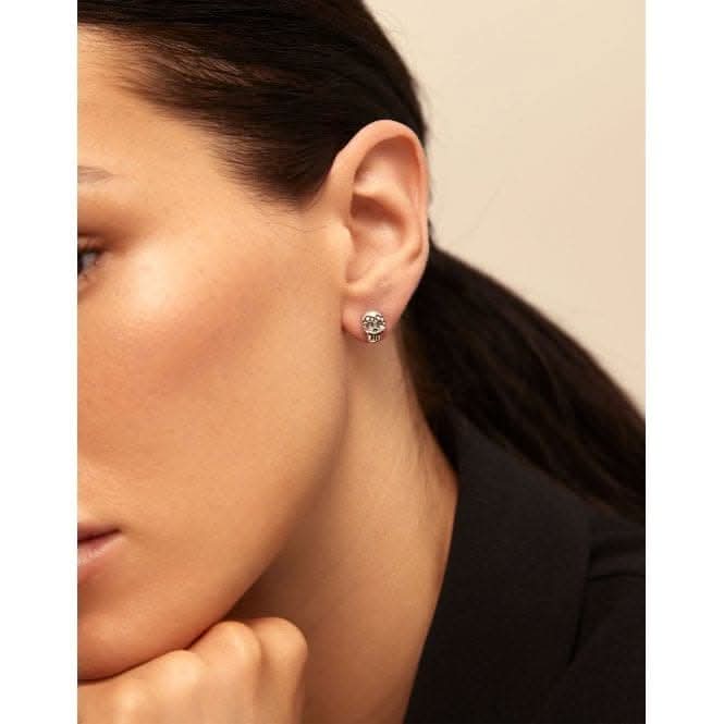 ¡Ay Diosito! Silver Metal EarringsUNOde50PEN0778MTL0000U