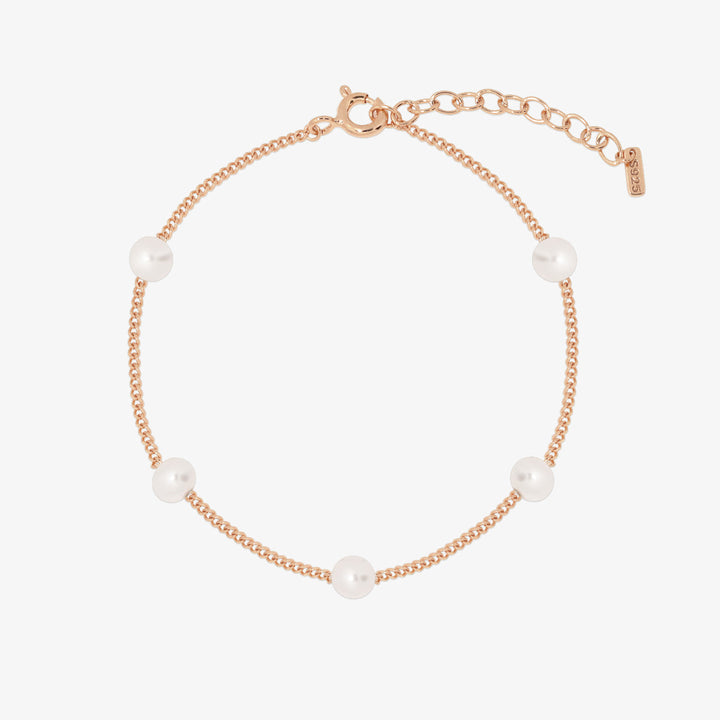 Five pearl relayed bracelet-5
