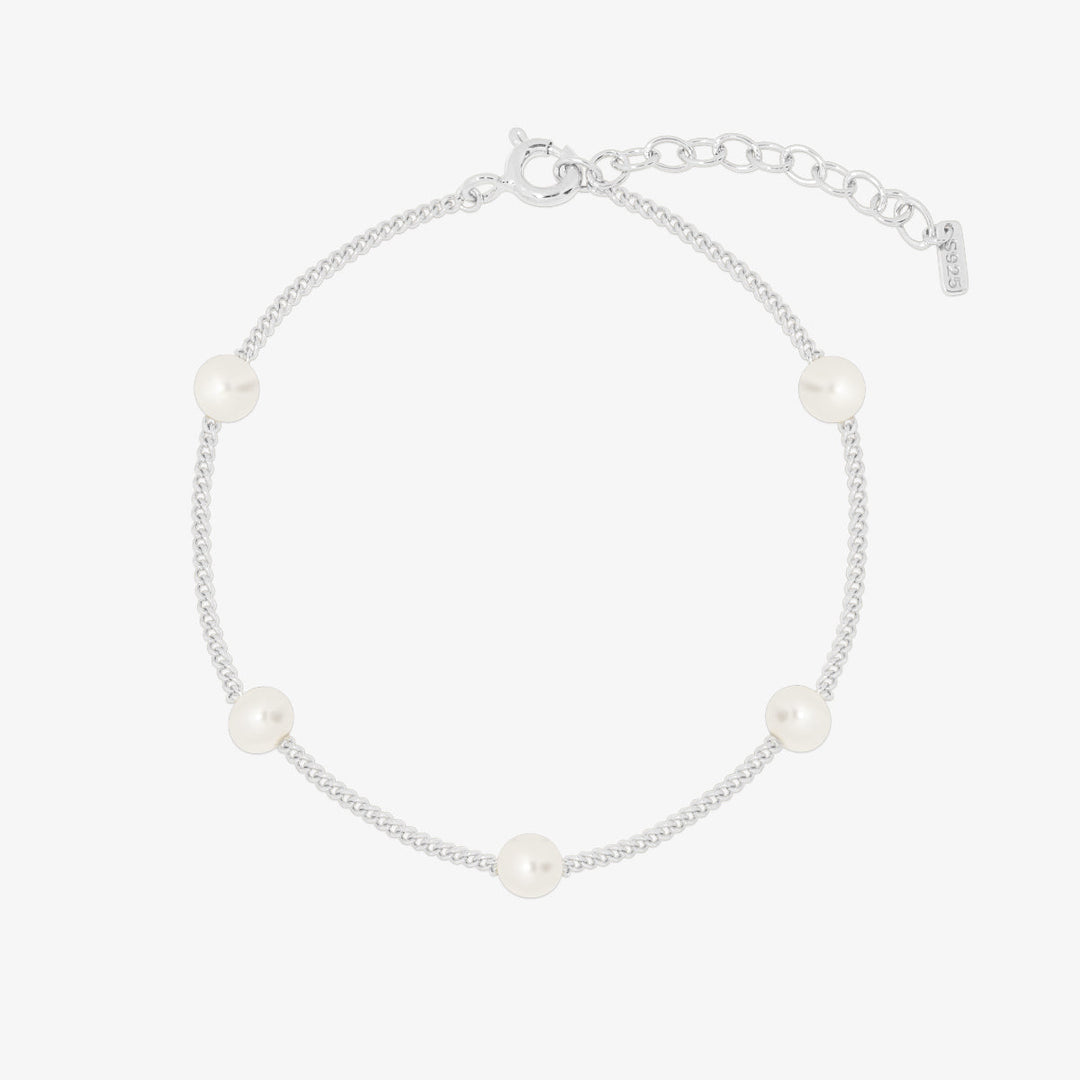 Five pearl relayed bracelet-4