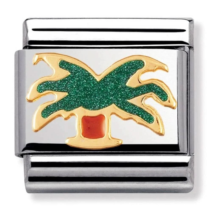 Composable Classic Nature Enamel Gold Palm Link 030214/30
