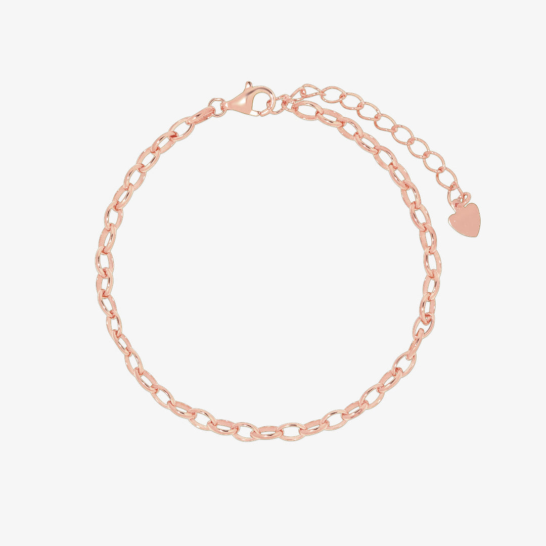 Plain chain heart bracelet-6