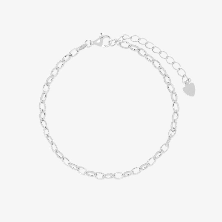 Plain chain heart bracelet-5