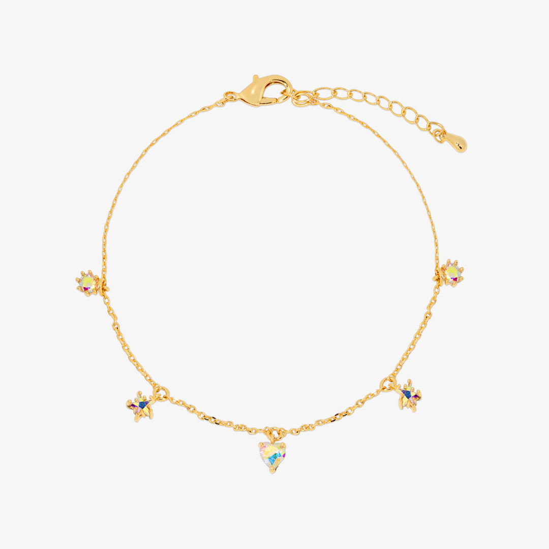 Smoked topaz heart star bracelet-0