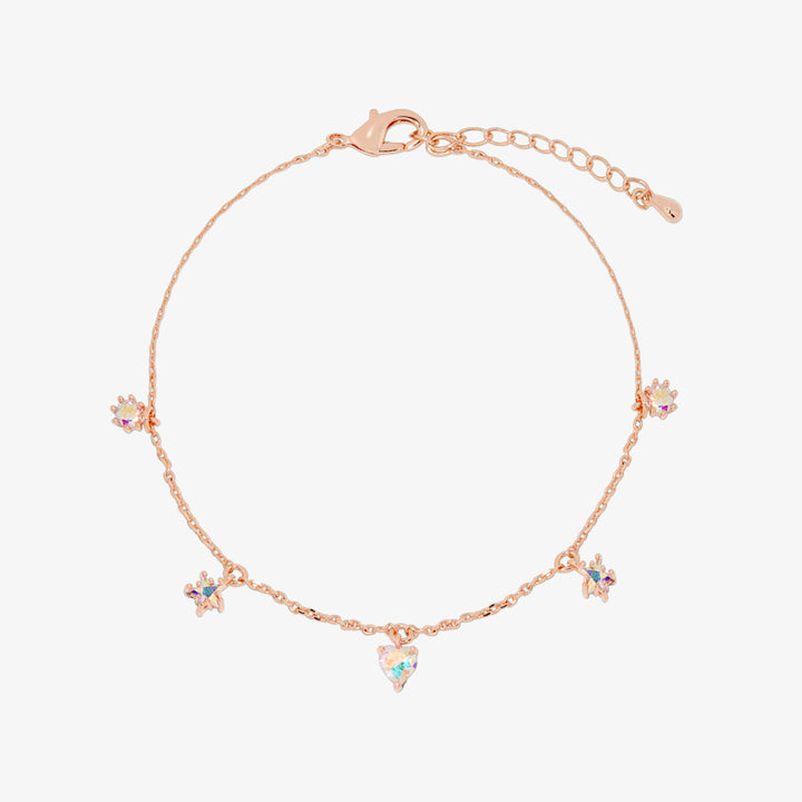 Smoked topaz heart star bracelet-5