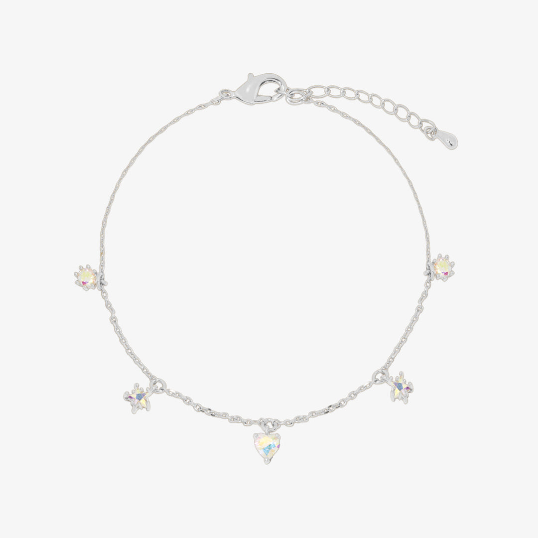 Smoked topaz heart star bracelet-4