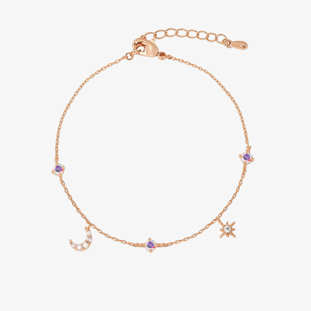 Smoked topaz Cubic Charm astral bracelet-4