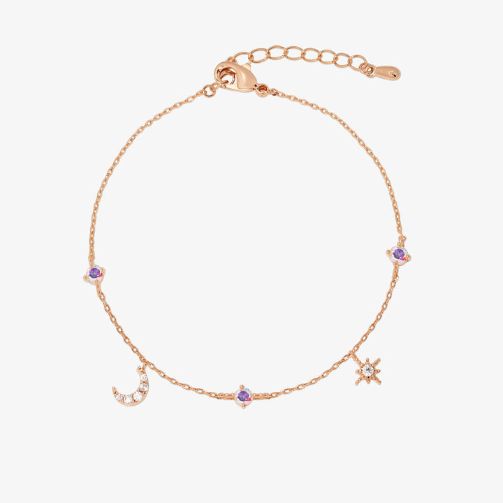 Smoked topaz Cubic Charm astral bracelet-4