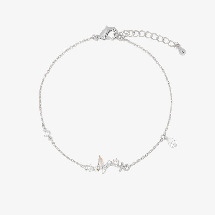 Smoked topaz Cubic Charm butterfly bracelet-5