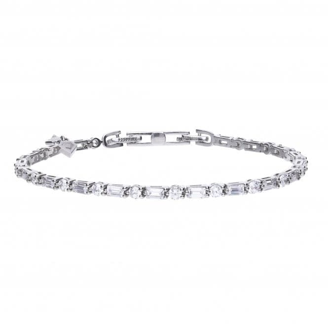 Baguette Round Cubic Zirconia Bracelet B5259DiamonfireB5259