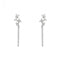 Baguette Zirconia Chain Stud Earrings E6183DiamonfireE6183