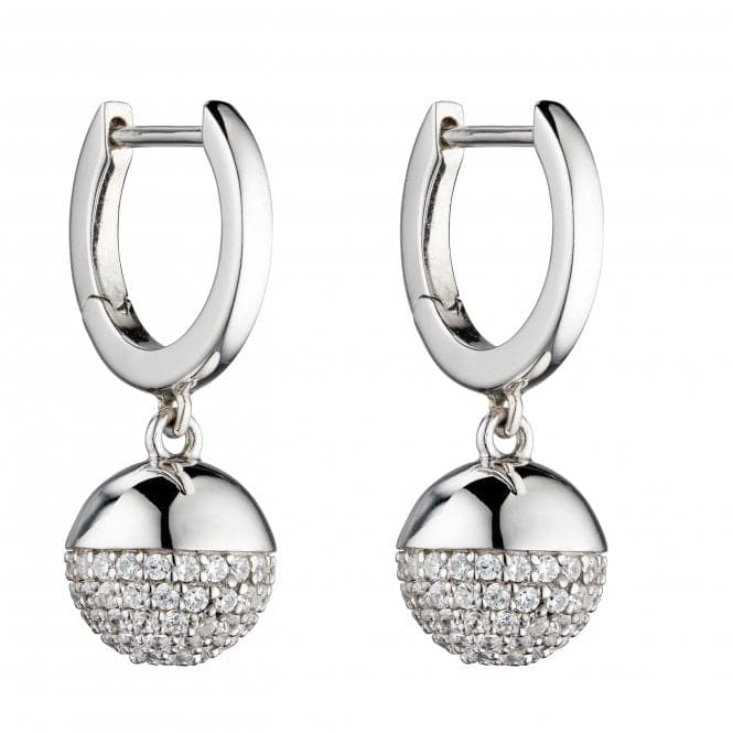 Ball Pave Stone Setting Earrings E5796CFiorelli SilverE5796C