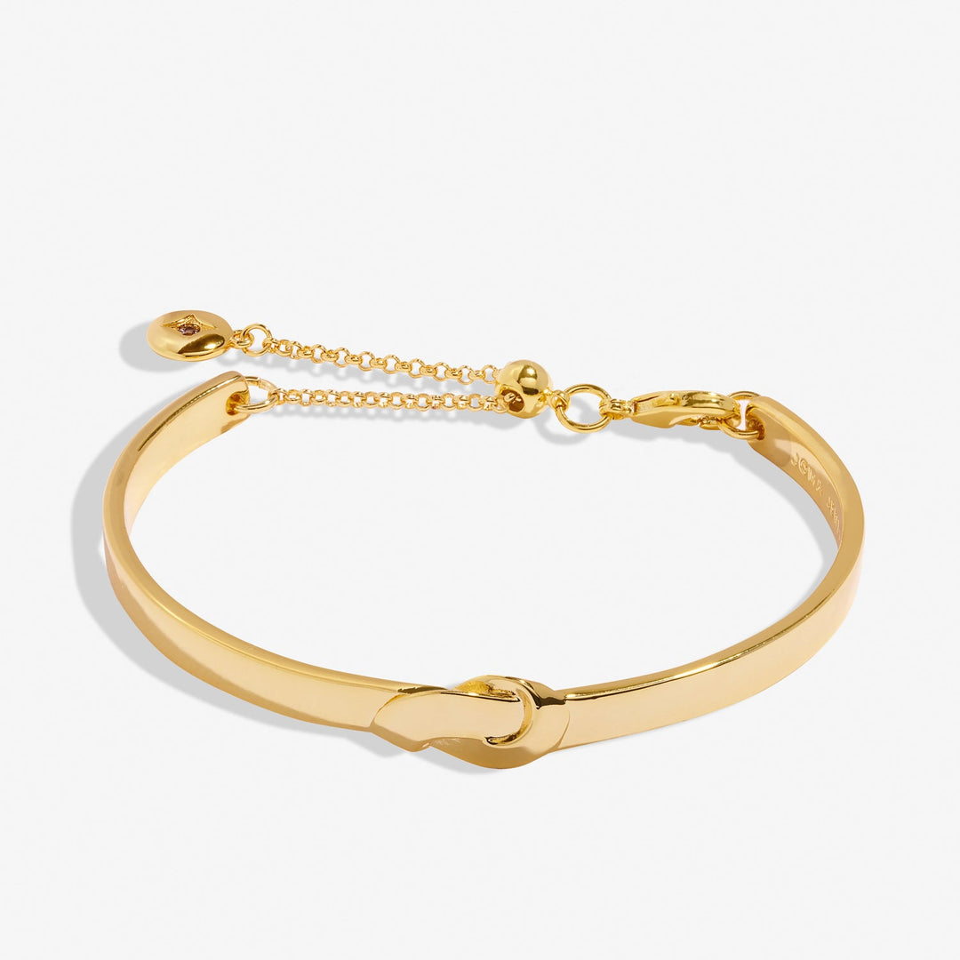 Bar Gold Knot Gold Plated 6cm Bangle 8723Joma Jewellery8723