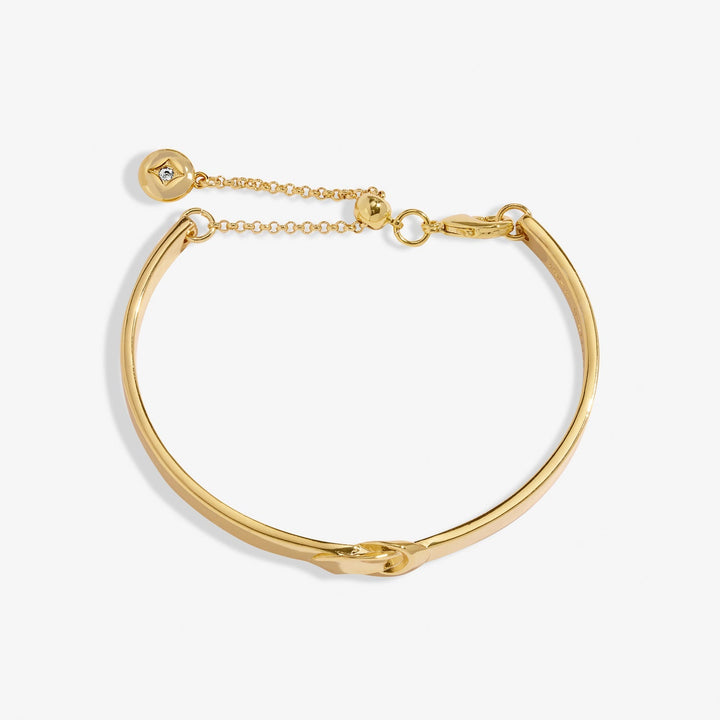 Bar Gold Knot Gold Plated 6cm Bangle 8723Joma Jewellery8723