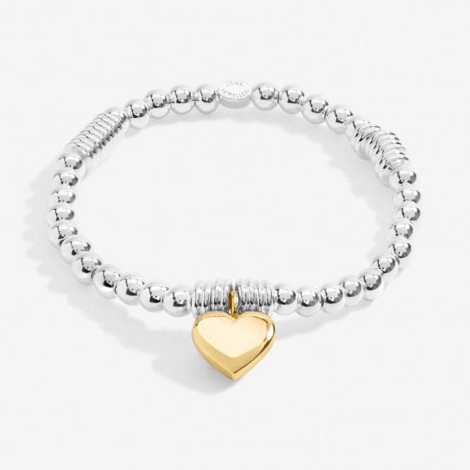 Bar Heart Silver & Gold Plated 17.5cm Bracelet 7211Joma Jewellery7211