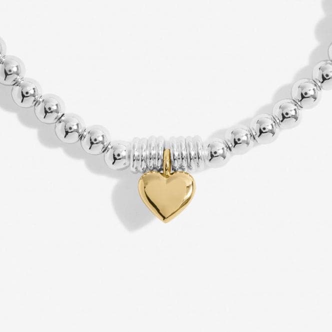 Bar Multi Heart Silver Gold & Rose Gold Plated 17.5cm Bracelet 7213Joma Jewellery7213