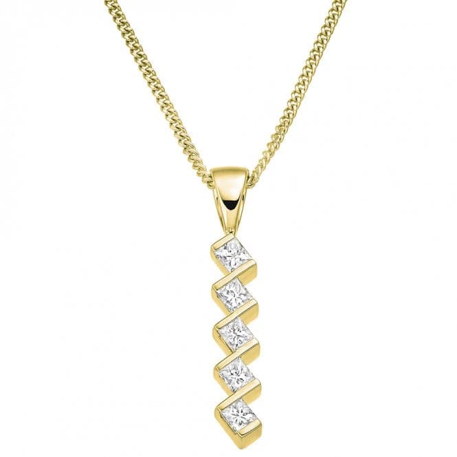 Bar Set Princess Cut Diamond Pendant 0.50ctThe Harmony CollectionPE285 - 2RG