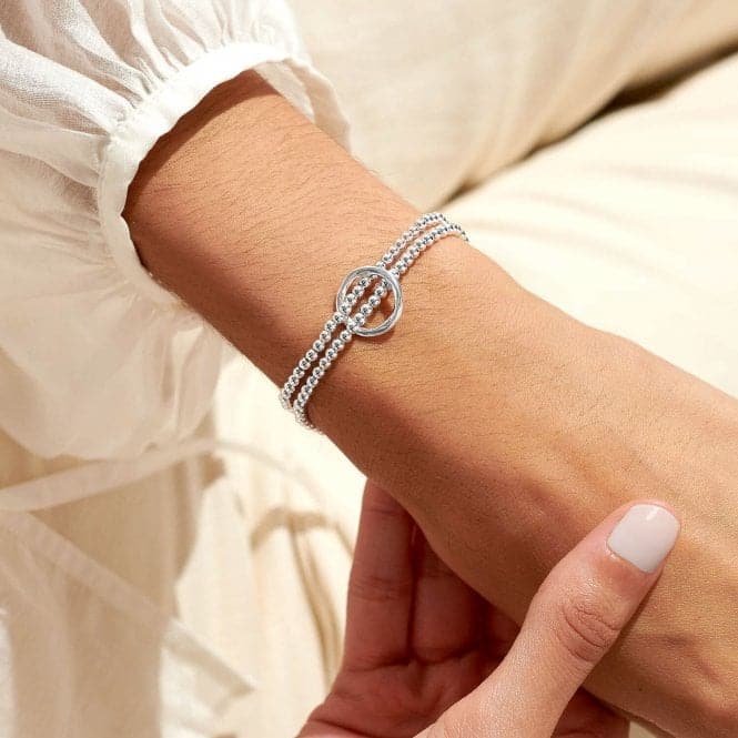 Bar Twist Loop Silver Plated 17.5cm Bracelet 7208Joma Jewellery7208