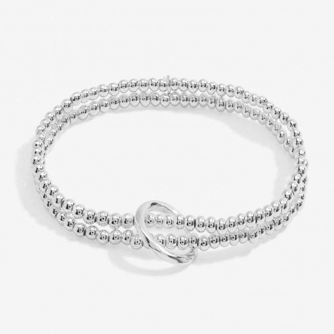 Bar Twist Loop Silver Plated 17.5cm Bracelet 7208Joma Jewellery7208