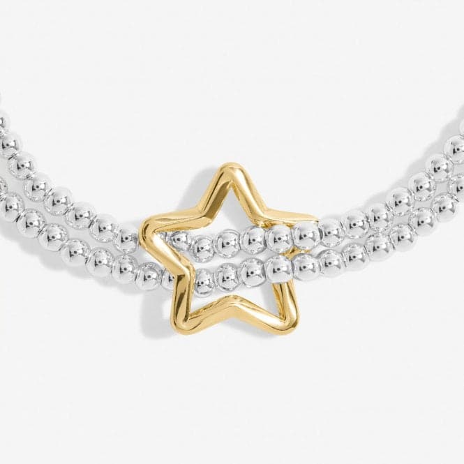 Bar Twist Star Silver & Gold Plated 17.5cm Bracelet 7207Joma Jewellery7207