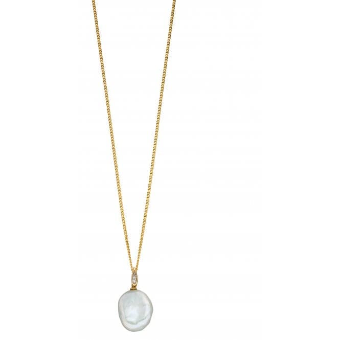 Baroque Pearl Diamond Pendant GP2171WElements GoldGP2171W