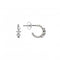 Beaded Zirconia 10mm Stud Hoop Earrings 56834CZDew56834CZ