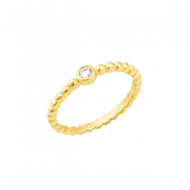 Beaded Zirconia Gold Plated Ring 1388GCZDew1388GCZK