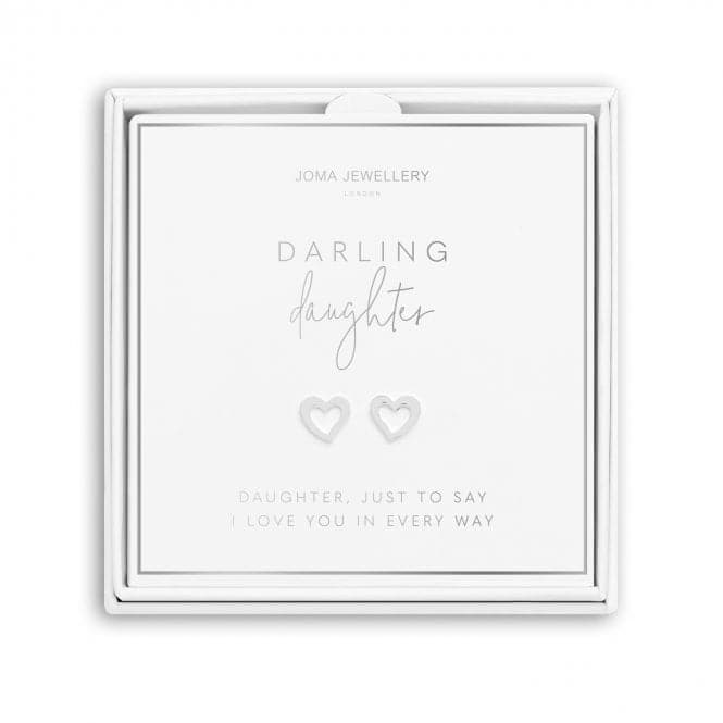 Beautifully Boxed A Little Darling Daughter Silver Box Earrings 5303Joma Jewellery5303