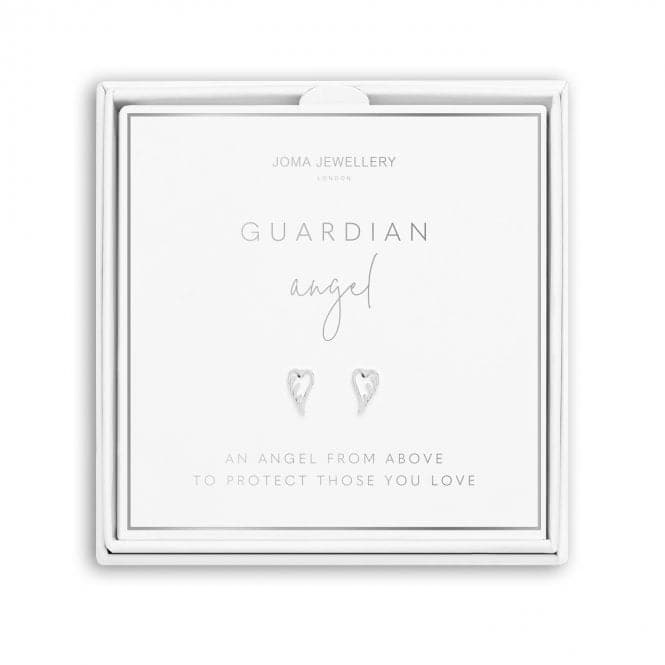 Beautifully Boxed A Little Guardian Angel Silver Box Earrings 5301Joma Jewellery5301