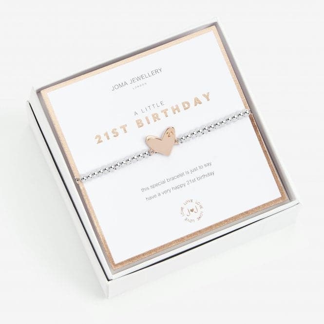 Beautifully Boxed A Little Happy 21st Birthday Bracelet 5079Joma Jewellery5079