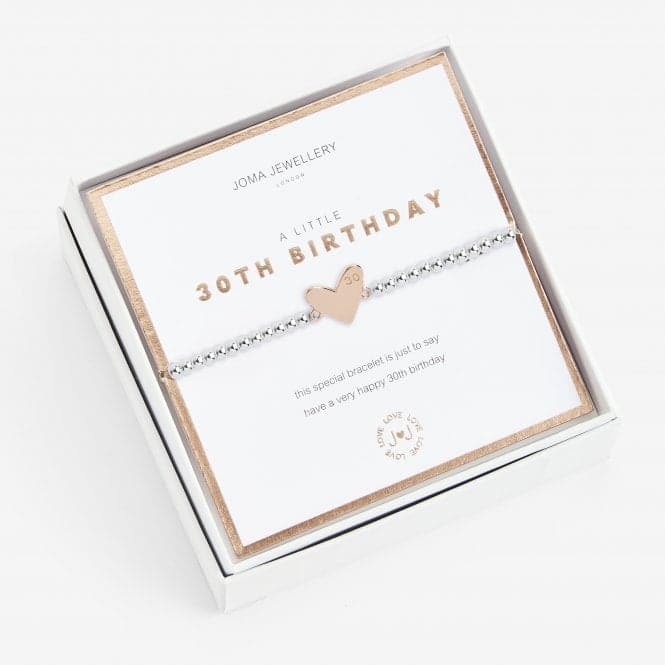 Beautifully Boxed A Little Happy 30th Birthday Bracelet 5077Joma Jewellery5077