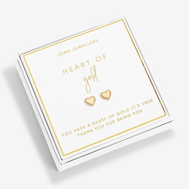 Beautifully Boxed Heart Of Gold Gold Box Earrings 6239Joma Jewellery6239