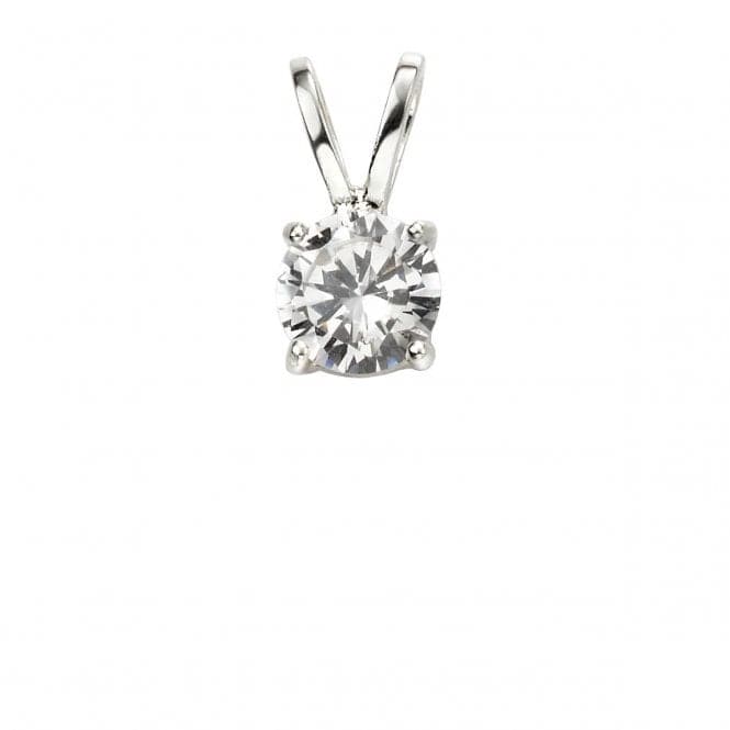 Beginnings Silver Cubic Zirconia Solitaire With Double Bail Pendant P4721CBeginningsP4721C