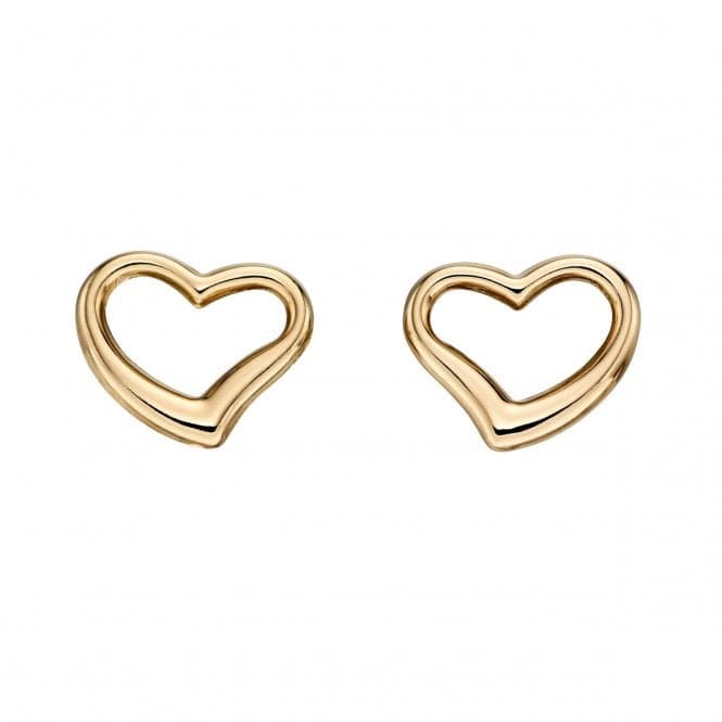 Beginnings Sterling Silver 9CT Yellow Gold Open Heart Earrings GE2214BeginningsGE2214