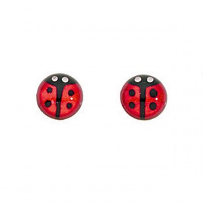 Beginnings Sterling Silver A595R Orange Ladybird Stud EarringsBeginningsA595R