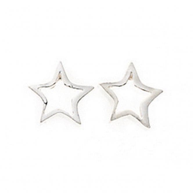 Beginnings Sterling Silver A686 Open Star Stud EarringsBeginningsA686