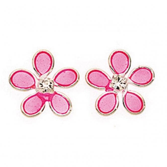 Beginnings Sterling Silver A768P Resin Flower EarringsBeginningsA768P