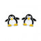 Beginnings Sterling Silver A854 Penguin Stud EarringsBeginningsA854