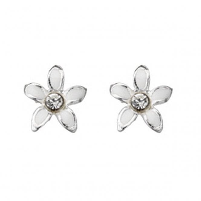 Beginnings Sterling Silver A909 Enamel Flower Stud EarringsBeginningsA909