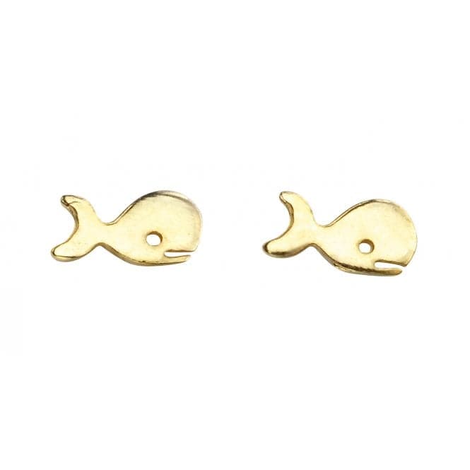 Beginnings Sterling Silver A971 Gold Plate Whale Stud EarringsBeginningsA971