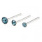Beginnings Sterling Silver Aqua Nose Nose Stud T152ABeginningsT152A