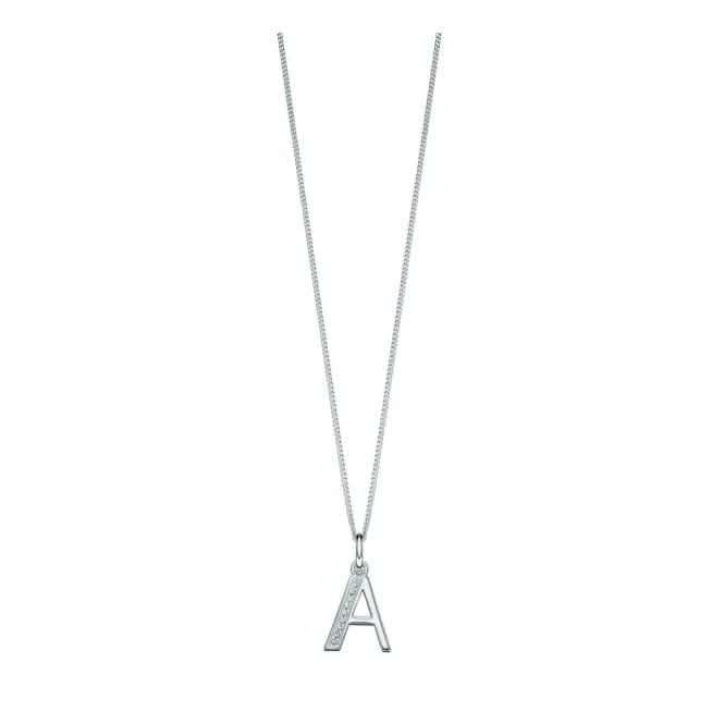 Beginnings Sterling Silver Art Deco Initial A Cubic Zirconia Pendant P4723CBeginningsP4723C