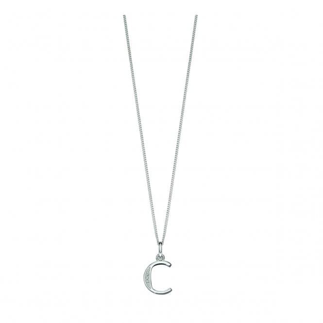 Beginnings Sterling Silver Art Deco Initial C Cubic Zirconia Pendant P4725CBeginningsP4725C