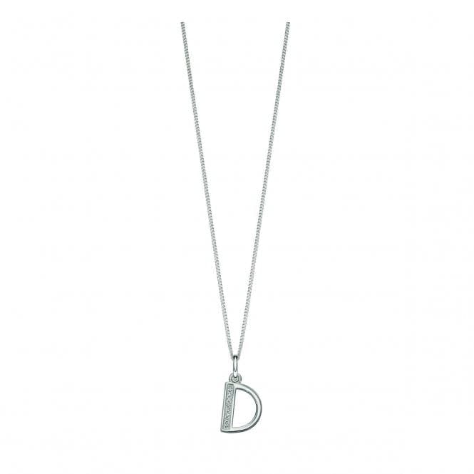 Beginnings Sterling Silver Art Deco Initial D Cubic Zirconia Pendant P4726CBeginningsP4726C